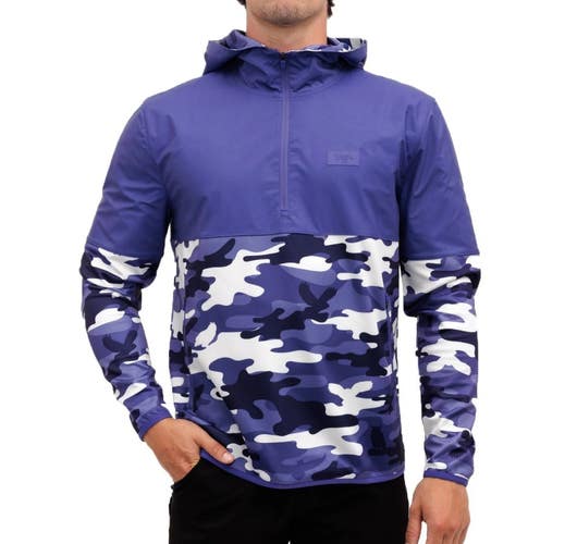 Waggle Mens Zenith Zip Hoodie Pullover Jacket Night Owl Camo Purple Medium M NEW