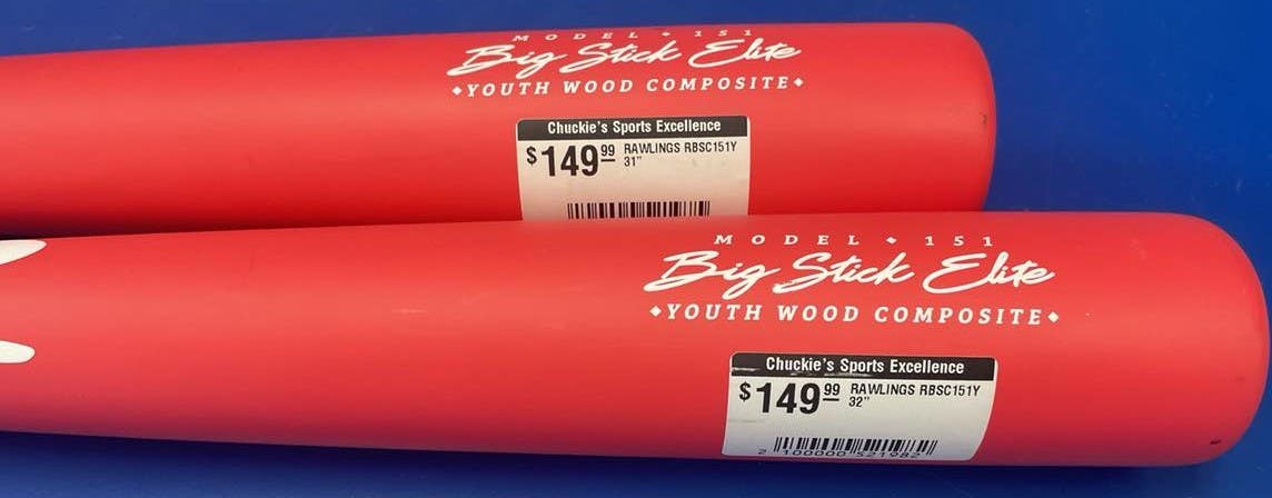 25% off! Rawlings Big Stick Elite 151 Composite Wood Youth Baseball Bat