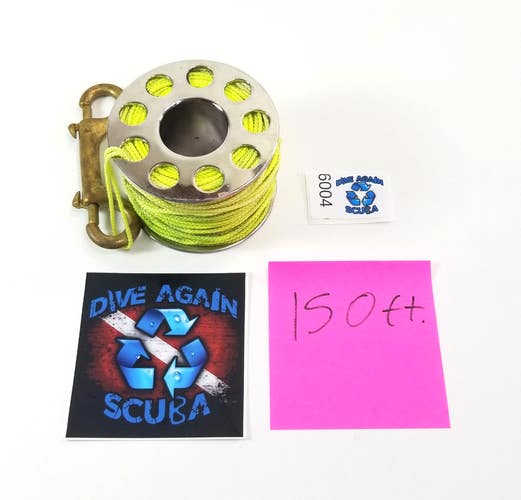 150' Spool with Double Clip Cave Tec Wreck Scuba Diving Metal