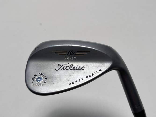 Titleist Vokey Spin Milled SM4 Chrome Wedge 54* 11 Bounce Wedge Steel Mens RH