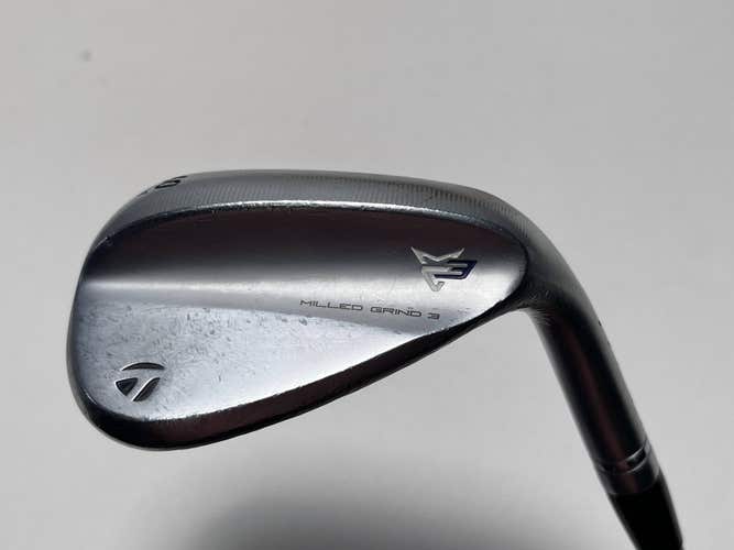 TaylorMade Milled Grind 3 Raw Chrome Wedge 60* 10 Bounce SB Fujikura Stiff RH