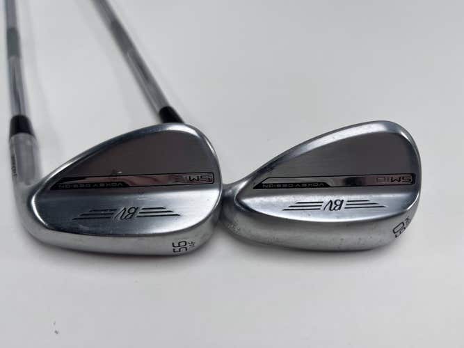 Titleist Vokey SM10 Tour Chrome Wedge Set 56* 14 60* 8 Vokey Wedge Steel Mens RH