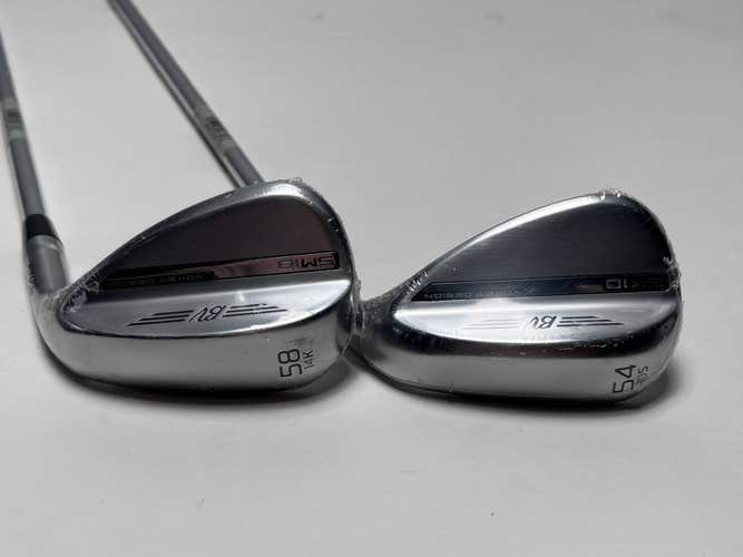 Titleist Vokey SM10 Tour Chrome Wedge Set 54* 10 58* 14 Vokey Steel Mens RH