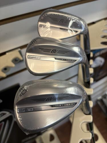 New Titleist Volkey SM 10 Wedge Set 52 , 56 , 60 Wedge Flex Steel Tour Chrome