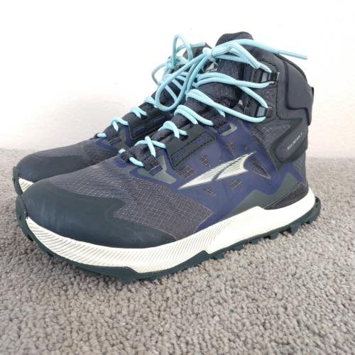 Altra Lone Peak All Weather Mid 2 Womens Size 7 Trail Hiking Shoes Gray Blue