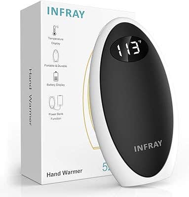 New Infray Double-Sided Hand Warmer, Rechargeable, USB-C 5200mAh