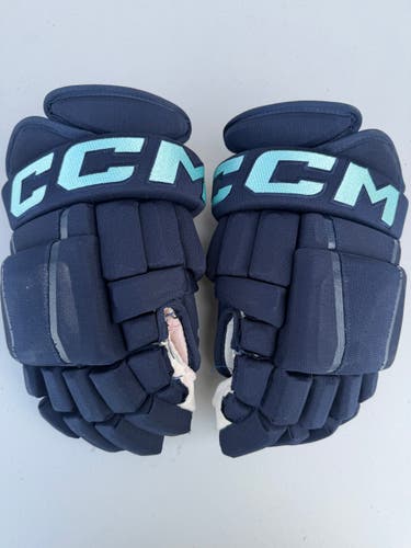 CCM HG97 Pro Stock Hockey Gloves 14” Blue KRAKEN 4685