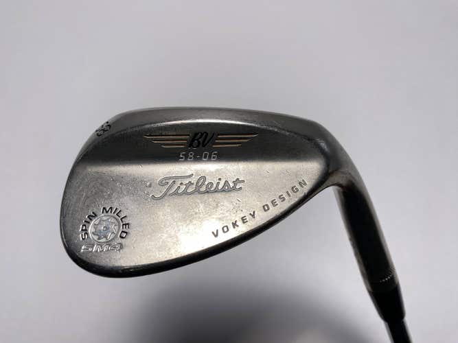 Titleist Vokey Spin Milled SM4 Chrome Lob Wedge LW 58* 6 Bounce RH