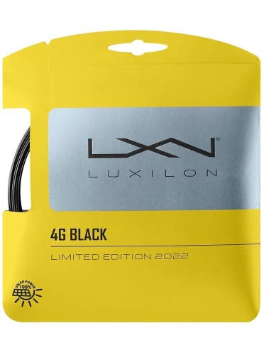 TWO (2X) SETS: LUXILON 4G BLACK LIMITED ED 16L (1.25) CO-POLYESTER TENNIS STRING