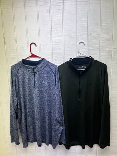Under Armour Men’s 3XL Quarter Zip Sweatshirt Bundle of 2 Lightweight Tops XXXL