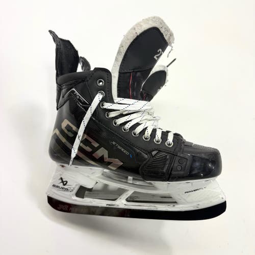 Used Black CCM Jetspeed FT6 Pro Skates | 8.5 D | Chicago Blackhawks Lukas Reichel | BH304