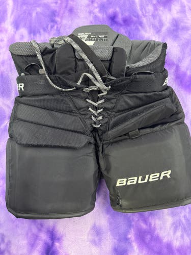 Black Intermediate Medium Bauer Elite Hockey Goalie Pants (Used)