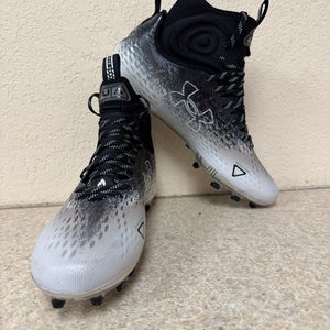 Under Armour Spotlight Lux MC Football Cleats Black/White Gradient – Size 10 – New