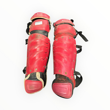 Used Nike CATCHERS SG Catchers Leg Guards Red Adult 11375-S000371625