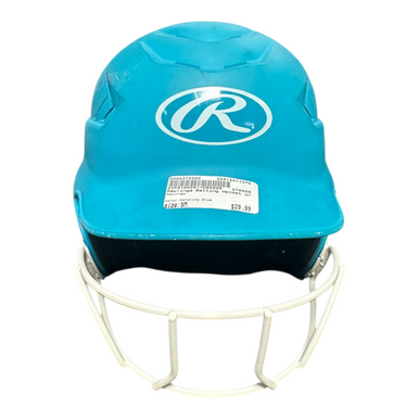 Used Rawlings Batting Helmet w/Mask Carolina Blue SM 11375-S000372999