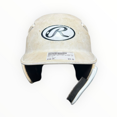 Used Rawlings Batting Helmet w/Mask White SM 11375-S000375622