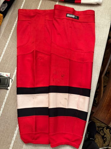 XL Carolina Hurricanes Pro Stock Reebok Edge Socks  (Used)