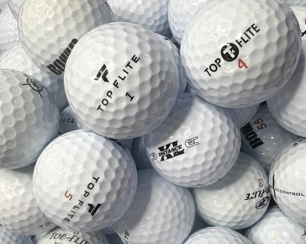 50 Near Mint AAAA White Top Flite Used Golf Balls...all models included