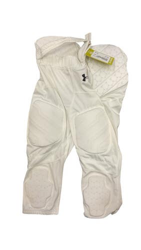 Used Under Armour Youth FB Integrated Pants White XL 11859-S000029548