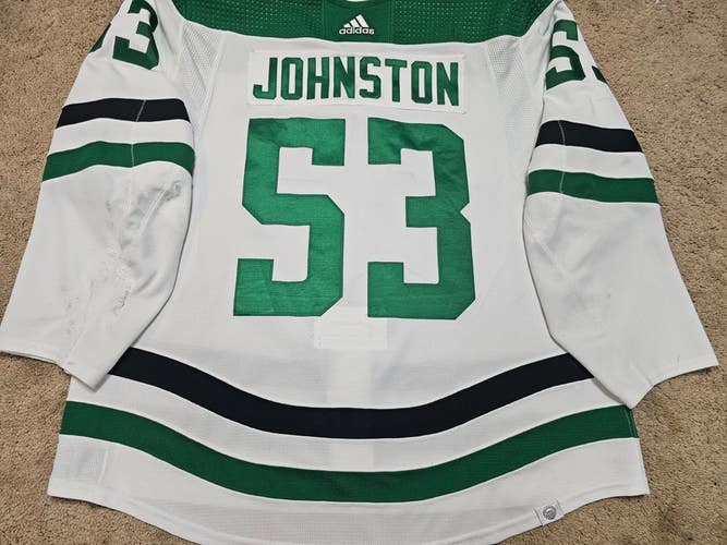 WYATT JOHNSTON 22'23 Rookie Dallas Stars Photomatched Set 2 Game Worn Jersey