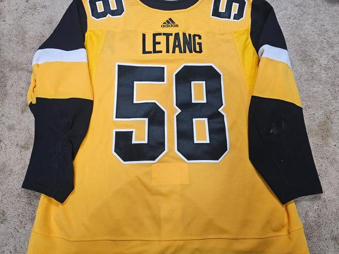 KRIS LETANG 20'21 Pittsburgh Penguins Signed Photomatched PO Game Worn Jersey