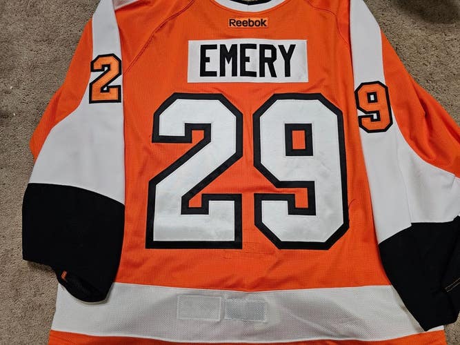 RAY EMERY 14'15 Last NHL Game Philadelphia Flyers Photomatched Game Worn Jersey