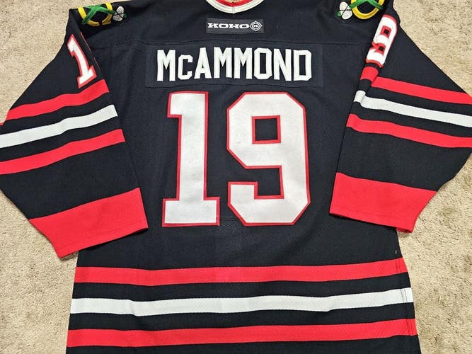 DEAN MCAMMOND 00'01 Alternate Chicago Blackhawks NHL Game Worn Jersey