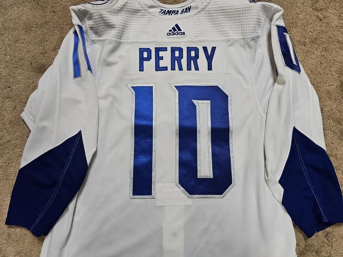 COREY PERRY 2022 Stadium Series Tampa Bay Lightning 2nd Period Game Worn Jersey