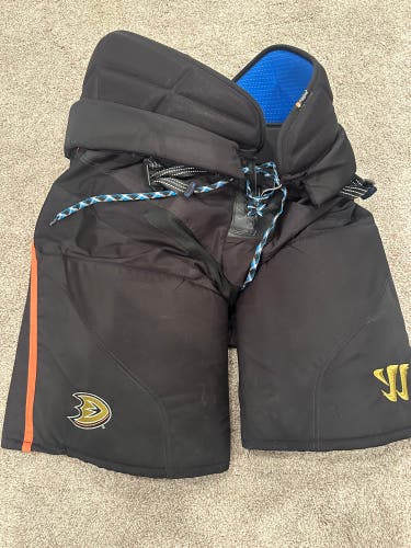 NHL Used Pro Stock Warrior Covert QRL XL+1 Hockey Pants - Anaheim Ducks