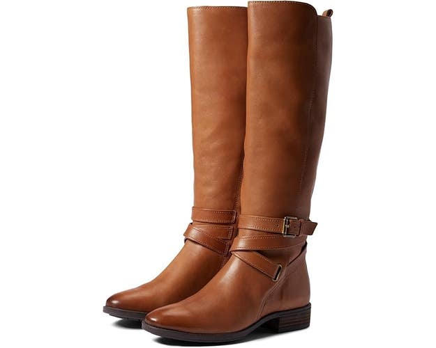 Sam Edelman Pansy Women's US 6 Whiskey Leather Knee High Riding Boots JOBB912