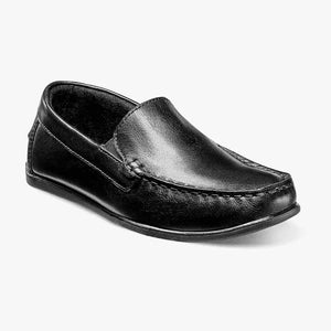 Florsheim Jasper 16564-001 Loafer Kids US 5.5 Black Moc Toe Dress Shoes ZOGG339