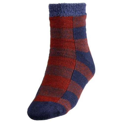 Northeast Outfitters Cozy Cabin Crew Socks Men's Large Navy Red Check SRT368