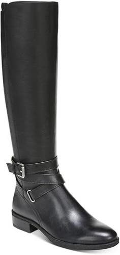 Sam Edelman Pansy Women's US 5.5 Black Leather Knee High Riding Boots JOBB911