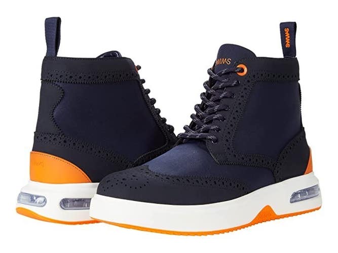 Swims Charles Hybrid Boot Men's US 8 Navy Blue Everyday Walking Shoes JOBB952