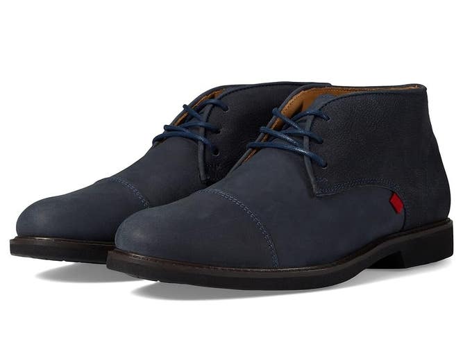 Marc Joseph New York Lenox Ave Boots Mens 8 Navy Leather Cap Toe Chukka JOBB1212