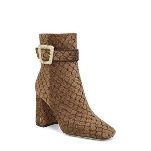 Sam Edelman Corinne Boots Women's US 6 Brown Square Toe Ankle Bootie JOBB977