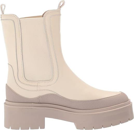 Sam Edelman Lulia H8518L2-100 Boots Women's US 5 Ivory Leather Chelsea JOBB1083
