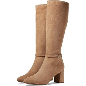 Anne Klein Brenice Boot Women US 10 Brown Suede Buckle Detail Knee High JOBB1245