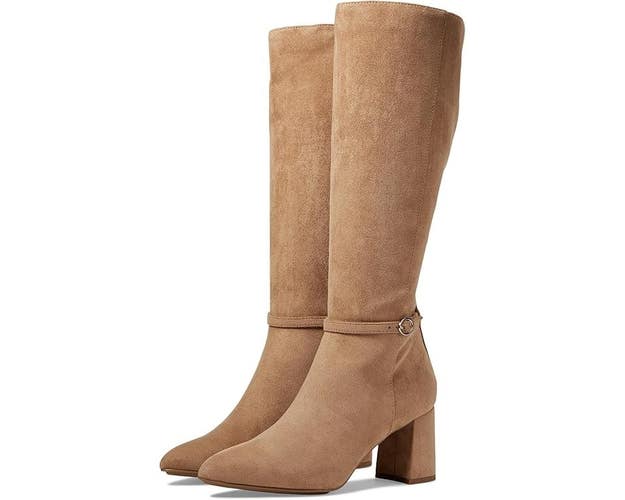 Anne Klein Brenice Boot Women US 10 Brown Suede Buckle Detail Knee High JOBB1245