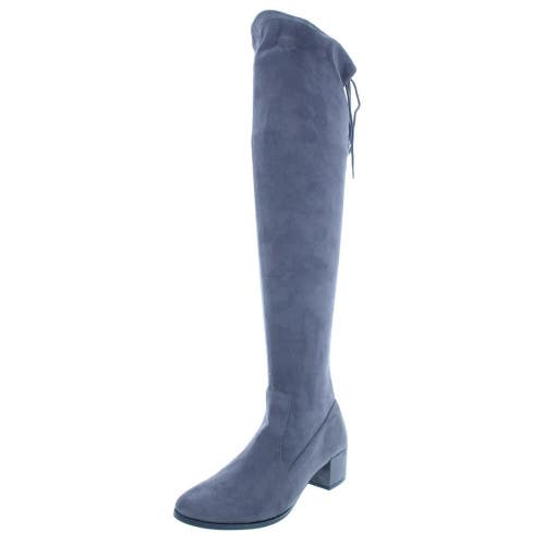 Chinese Laundry Mystical Boots Women's US 6.5 Gunmetal Suede Block Heel JOBB652