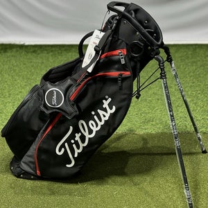 Titleist Players 4 Stand Carry Golf Bag TB23SX4 Black/Black/Red NEW