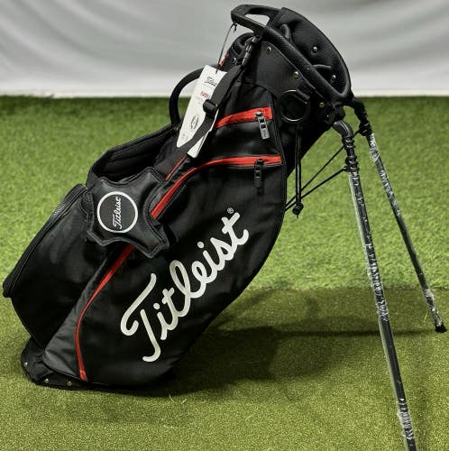 Titleist Players 4 Stand Carry Golf Bag TB23SX4 Black/Black/Red NEW