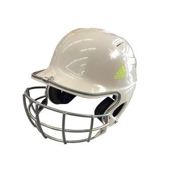 Used Adidas BATTING HELMET W/ MASK Batting Helmet w/Mask White One Size 11760-S000089829