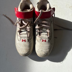 White Kid's 2Y (Big Kids / Youth) Youth Under Armour Bryce harper Low Top (Used)