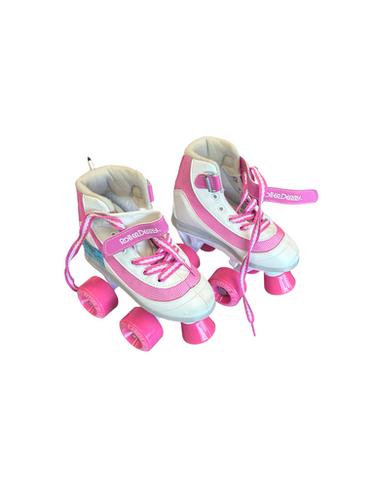 Used RollerDerby FIRESTAR Child Roller Quad Skates Pink Youth 12.0 11682-S000129907