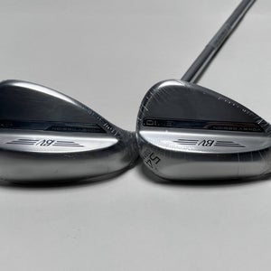 LEFTY Titleist Vokey SM10 Tour Chrome Wedge Set 54* 8 | 58* 8 Wedge Steel LH NEW