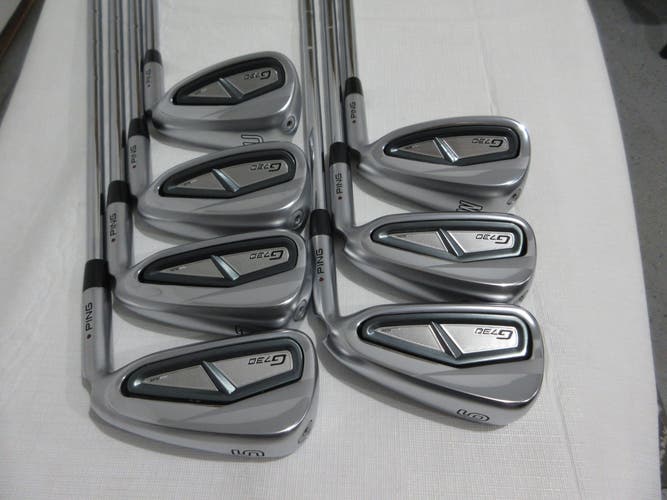 Ping G730 Iron Set - 5-UW- X100 Extra Stiff Steel - Maroon Dot +0.5" Long - MINT