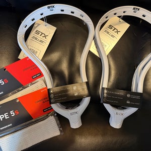 Two (2) STX STALLION 1K  Lacrosse Heads with 2 STRINGKING 5s MESH Kits valued at $29.99!!