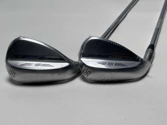 LEFTY Titleist Vokey SM10 Tour Chrome Wedge Set 56* 8 | 60* 8 Wedge Steel LH NEW