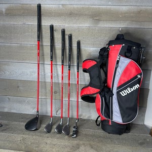 Wilson Junior Profile Complete Golf Club Set With Bag Stand Ages 8-11 50-56"